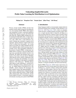 Unleashing Implicit Rewards: Prefix-Value Learning for Distribution-Level Optimization