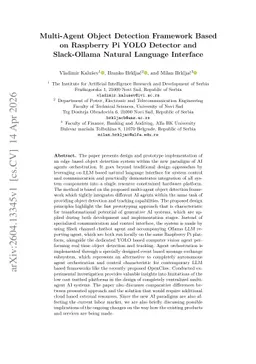 Multi-Agent Object Detection Framework Based on Raspberry Pi YOLO Detector and Slack-Ollama Natural Language Interface