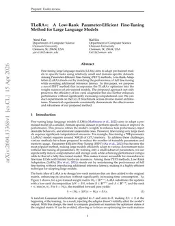 TLoRA+: A Low-Rank Parameter-Efficient Fine-Tuning Method for Large Language Models