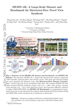 DF3DV-1K: A Large-Scale Dataset and Benchmark for Distractor-Free Novel View Synthesis