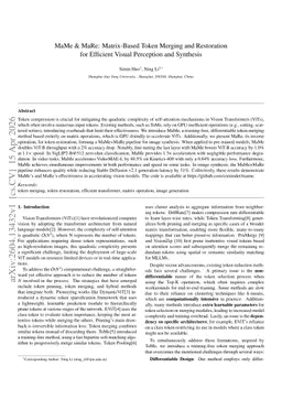 MaMe & MaRe: Matrix-Based Token Merging and Restoration for Efficient Visual Perception and Synthesis