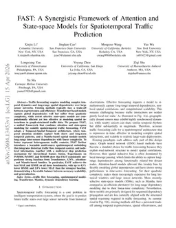 FAST: A Synergistic Framework of Attention and State-space Models for Spatiotemporal Traffic Prediction