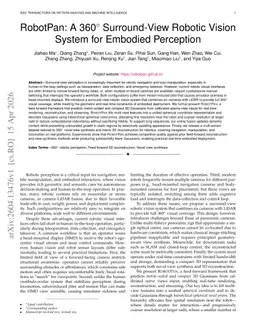RobotPan: A 360$^\circ$ Surround-View Robotic Vision System for Embodied Perception