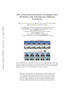 DiT as Real-Time Rerenderer: Streaming Video Stylization with Autoregressive Diffusion Transformer