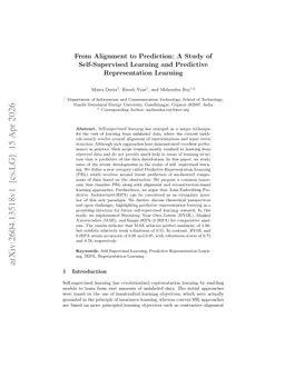 From Alignment to Prediction: A Study of Self-Supervised Learning and Predictive Representation Learning