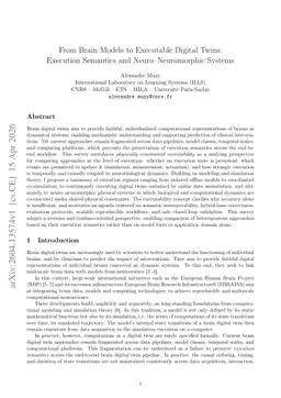 From Brain Models to Executable Digital Twins: Execution Semantics and Neuro-Neuromorphic Systems