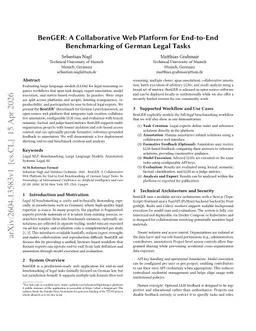 BenGER: A Collaborative Web Platform for End-to-End Benchmarking of German Legal Tasks
