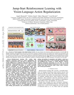 Jump-Start Reinforcement Learning with Vision-Language-Action Regularization