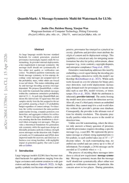 QuantileMark: A Message-Symmetric Multi-bit Watermark for LLMs