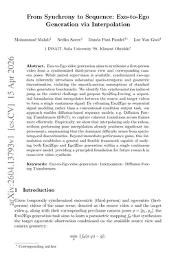 From Synchrony to Sequence: Exo-to-Ego Generation via Interpolation