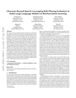 Character Beyond Speech: Leveraging Role-Playing Evaluation in Audio Large Language Models via Reinforcement Learning