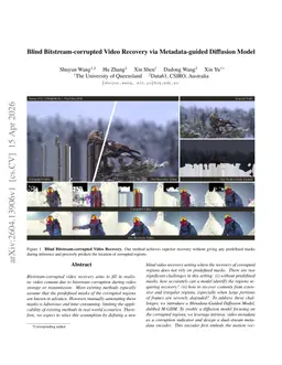 Blind Bitstream-corrupted Video Recovery via Metadata-guided Diffusion Model
