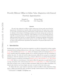 Provably Efficient Offline-to-Online Value Adaptation with General Function Approximation