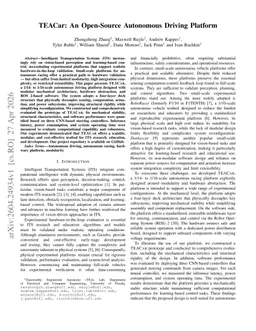 TEACar: An Open-Source Autonomous Driving Platform