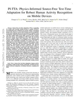 PI-TTA: Physics-Informed Source-Free Test-Time Adaptation for Robust Human Activity Recognition on Mobile Devices