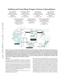 Auditing and Controlling AI Agent Actions in Spreadsheets