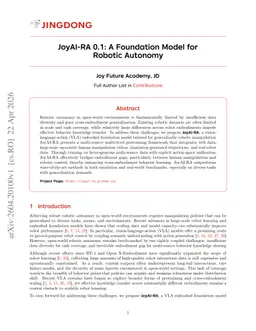 JoyAI-RA 0.1: A Foundation Model for Robotic Autonomy
