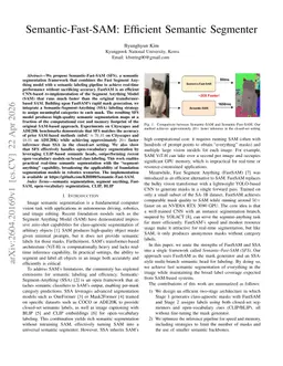 Semantic-Fast-SAM: Efficient Semantic Segmenter