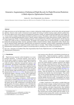 Generative Augmentation of Imbalanced Flight Records for Flight Diversion Prediction: A Multi-objective Optimisation Framework