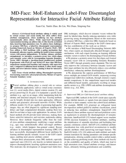 MD-Face: MoE-Enhanced Label-Free Disentangled Representation for Interactive Facial Attribute Editing