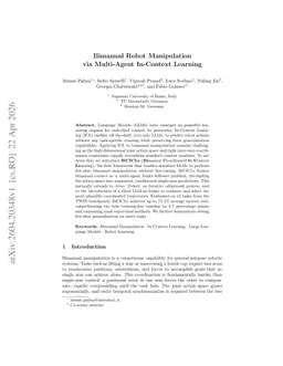 Bimanual Robot Manipulation via Multi-Agent In-Context Learning