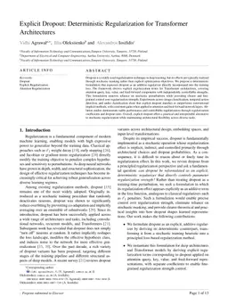 Explicit Dropout: Deterministic Regularization for Transformer Architectures