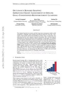 Occupancy Reward Shaping: Improving Credit Assignment for Offline Goal-Conditioned Reinforcement Learning