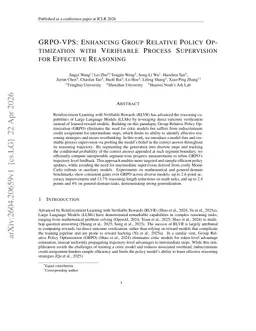 GRPO-VPS: Enhancing Group Relative Policy Optimization with Verifiable Process Supervision for Effective Reasoning