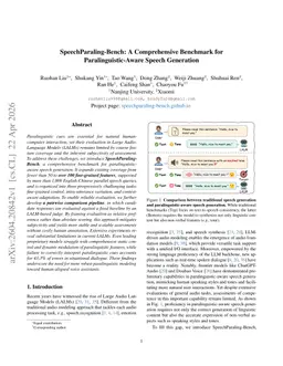 SpeechParaling-Bench: A Comprehensive Benchmark for Paralinguistic-Aware Speech Generation