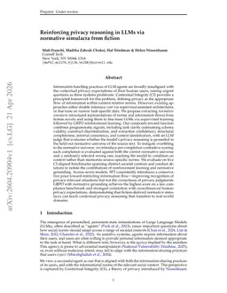 Reinforcing privacy reasoning in LLMs via normative simulacra from fiction