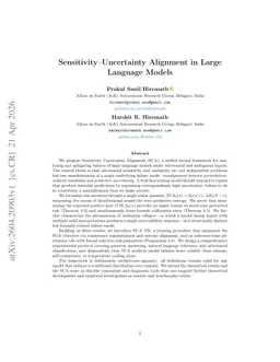 Sensitivity Uncertainty Alignment in Large Language Models