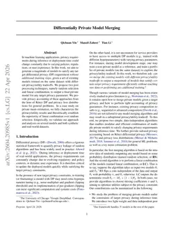 Differentially Private Model Merging
