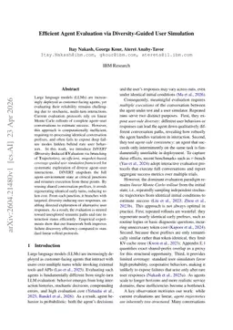 Efficient Agent Evaluation via Diversity-Guided User Simulation