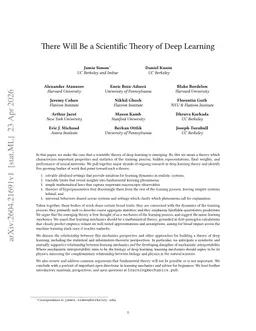There Will Be a Scientific Theory of Deep Learning