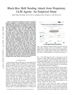 Black-Box Skill Stealing Attack from Proprietary LLM Agents: An Empirical Study