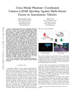 Cross-Modal Phantom: Coordinated Camera-LiDAR Spoofing Against Multi-Sensor Fusion in Autonomous Vehicles