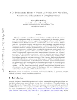 A Co-Evolutionary Theory of Human-AI Coexistence: Mutualism, Governance, and Dynamics in Complex Societies