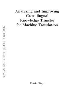 Analyzing and Improving Cross-lingual Knowledge Transfer for Machine Translation