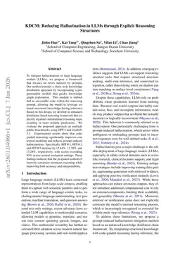 KDCM: Reducing Hallucination in LLMs through Explicit Reasoning Structures
