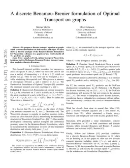 A discrete Benamou-Brenier formulation of Optimal Transport on graphs