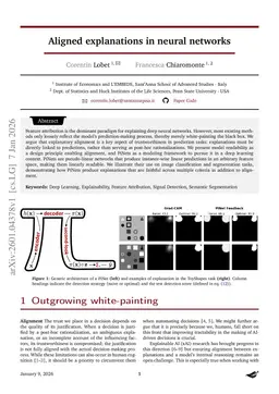 Aligned explanations in neural networks