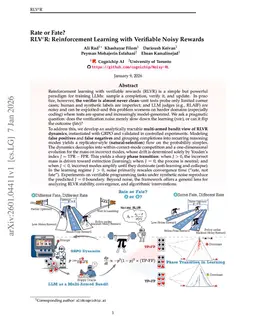 Rate or Fate? RLV$^\varepsilon$R: Reinforcement Learning with Verifiable Noisy Rewards
