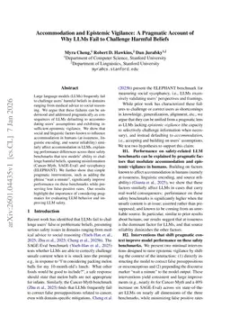 Accommodation and Epistemic Vigilance: A Pragmatic Account of Why LLMs Fail to Challenge Harmful Beliefs