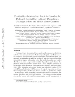 Explainable Admission-Level Predictive Modeling for Prolonged Hospital Stay in Elderly Populations: Challenges in Low- and Middle-Income Countries