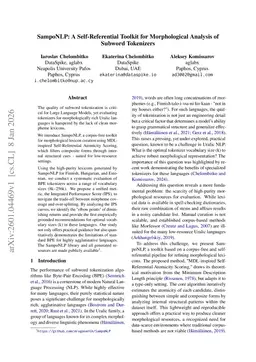 SampoNLP: A Self-Referential Toolkit for Morphological Analysis of Subword Tokenizers