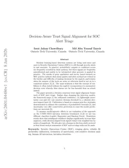 Decision-Aware Trust Signal Alignment for SOC Alert Triage