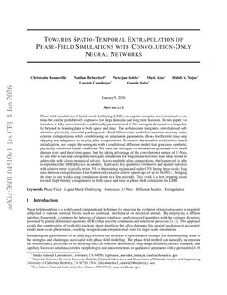 Towards Spatio-Temporal Extrapolation of Phase-Field Simulations with Convolution-Only Neural Networks