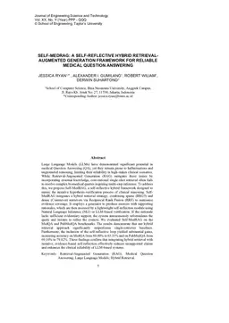 Self-MedRAG: a Self-Reflective Hybrid Retrieval-Augmented Generation Framework for Reliable Medical Question Answering