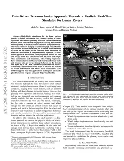 Data-Driven Terramechanics Approach Towards a Realistic Real-Time Simulator for Lunar Rovers