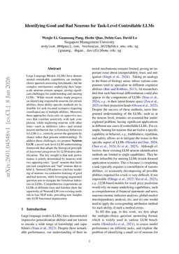 Identifying Good and Bad Neurons for Task-Level Controllable LLMs
